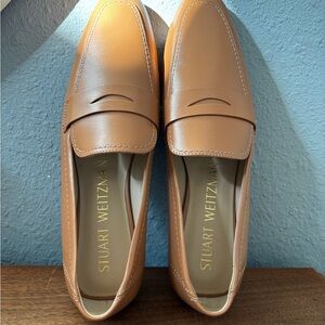 Stuart Weitzman Tan Leather Loafers